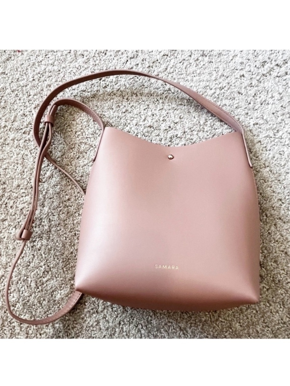 Samara Anthropologie Vegan Pink Crossbody Bag Purse Adjustable Strap NWOT